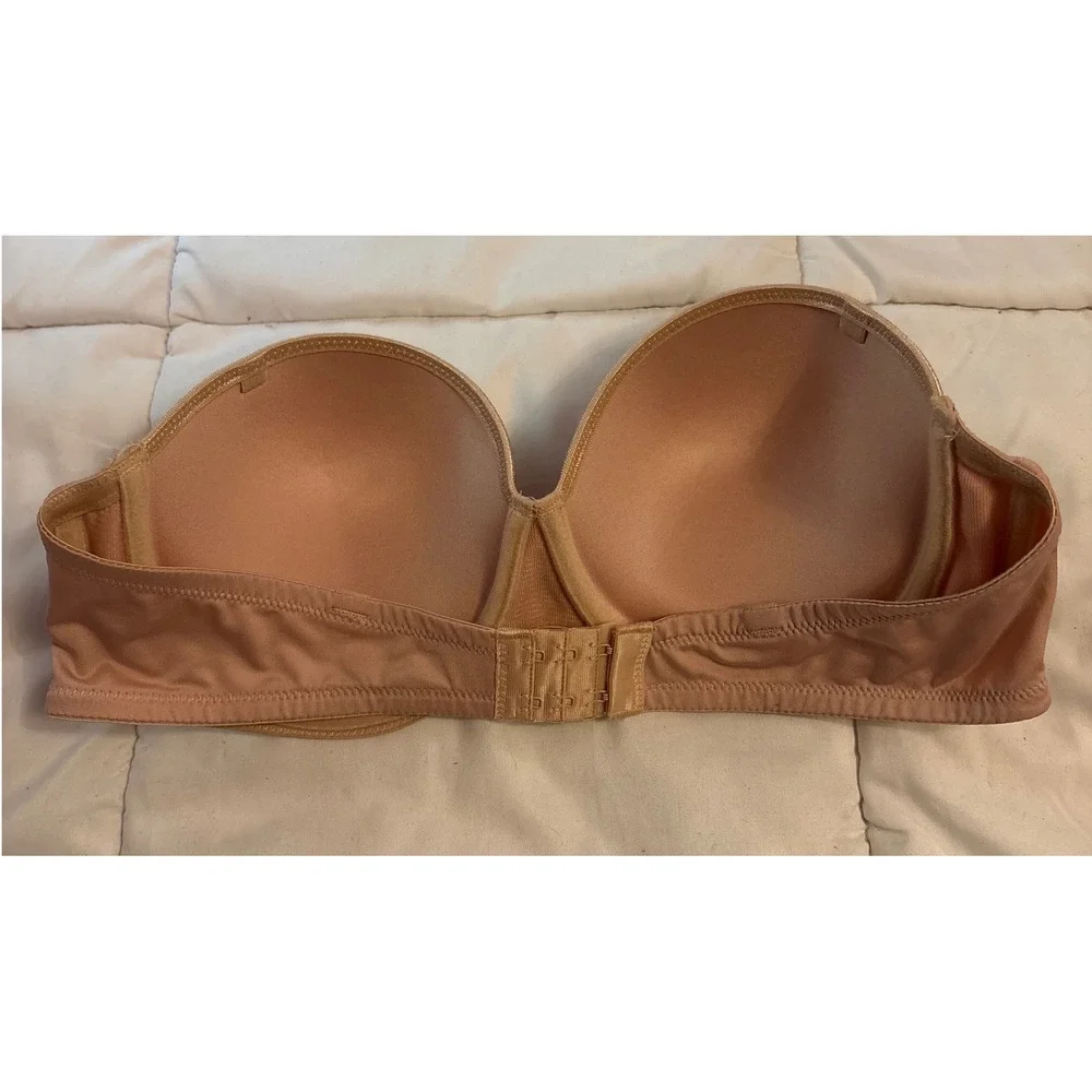 Paramour‎ Strapless Nude Beige Underwire Padded Bra, Size 38C